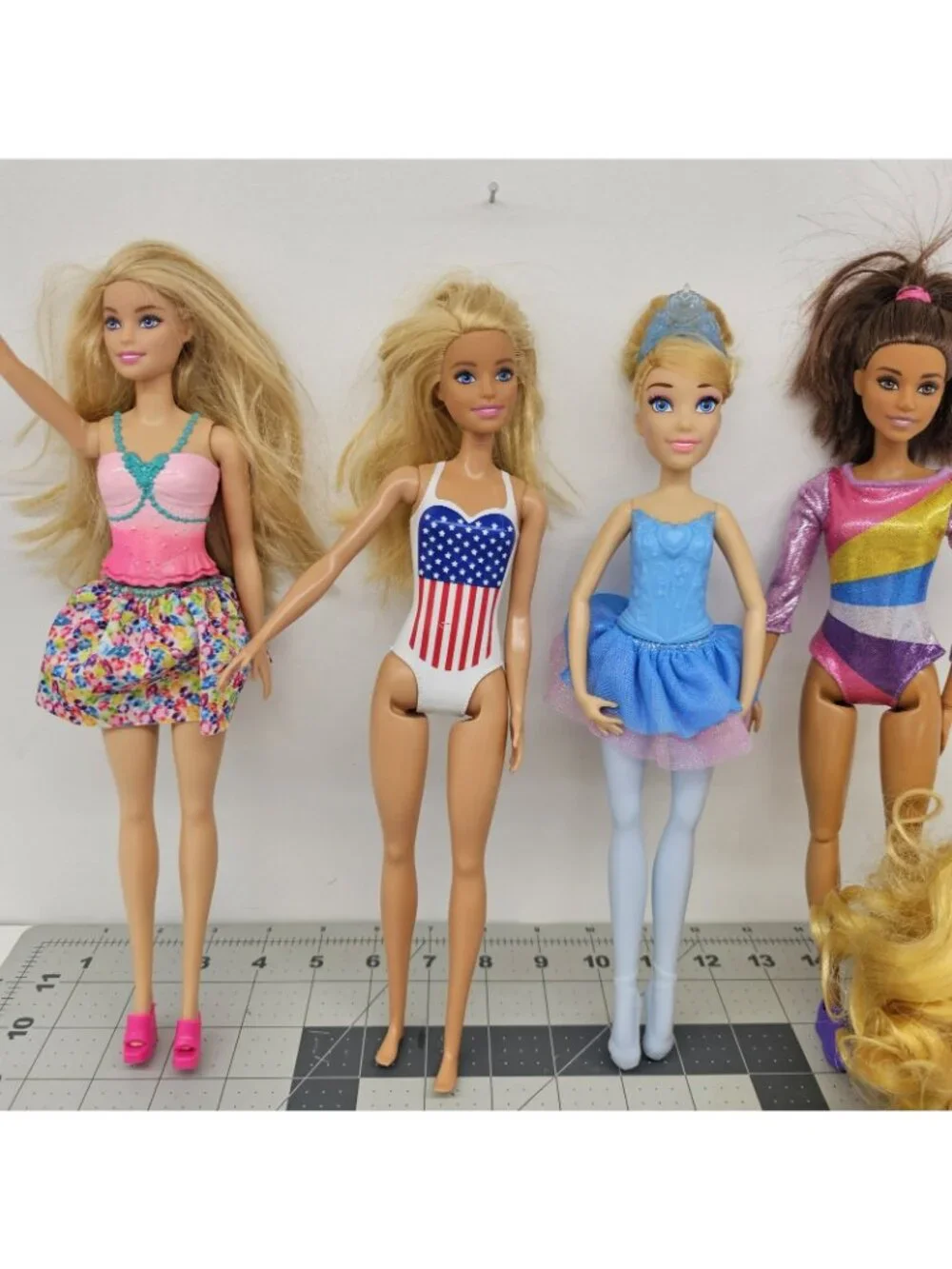 Barbie Doll Lot of 5 & Rainbow High Swim Style American Flag Ballerina...